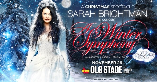 Sarah Brightman: A Winter Symphony to Celebrate the Season at OLG Stage at Fallsview Casino This November
