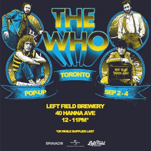 The Who Bring ‘The Song Is Over’ Farewell Tour to Toronto with Exclusive Pop-Up at Left Field Brewery
