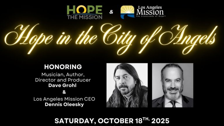 Dave Grohl to Be Honored by Hope The Mission at Hope In The City Of Angels Gala