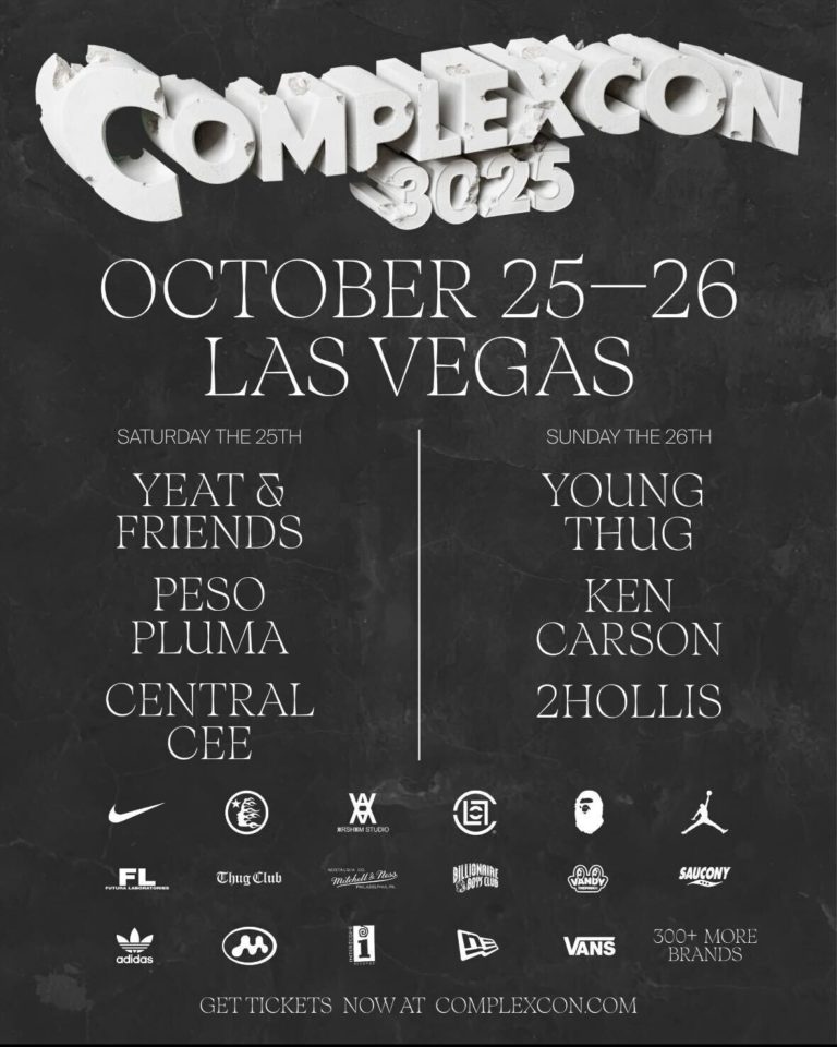 ComplexCon 2025 Las Vegas Announces Lineup With Yeat, Peso Pluma, Central Cee, and Young Thug