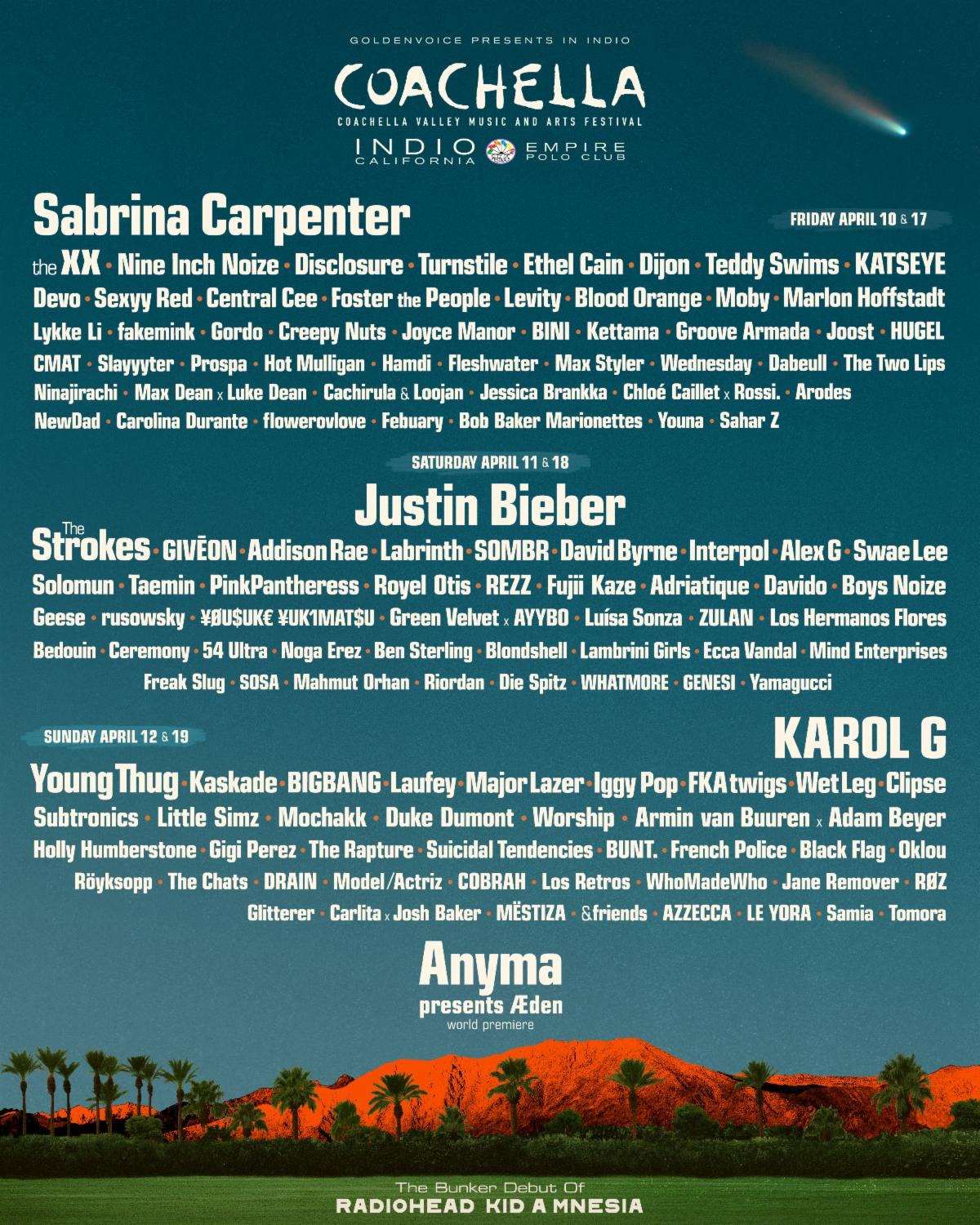 Coachella 2026 Festival Poster