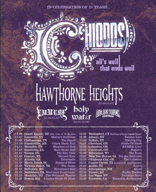Chiodos Announce Second Leg of ‘All’s Well That Ends Well’ 20th Anniversary Tour