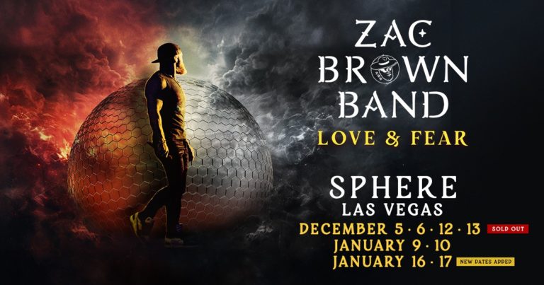 Country Rock Giants Zac Brown Band Announce ‘Love & Fear’ Live At Sphere In Las Vegas
