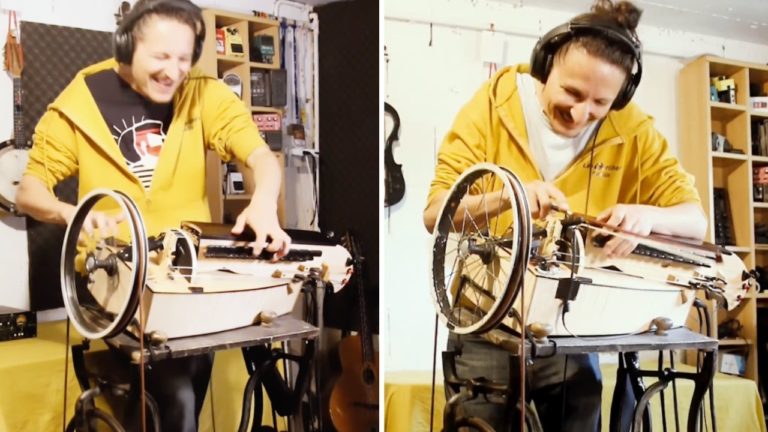 Steampunk Beats Meet Daft Punk as Bonnin Gabriel Hacks a Hurdy-Gurdy