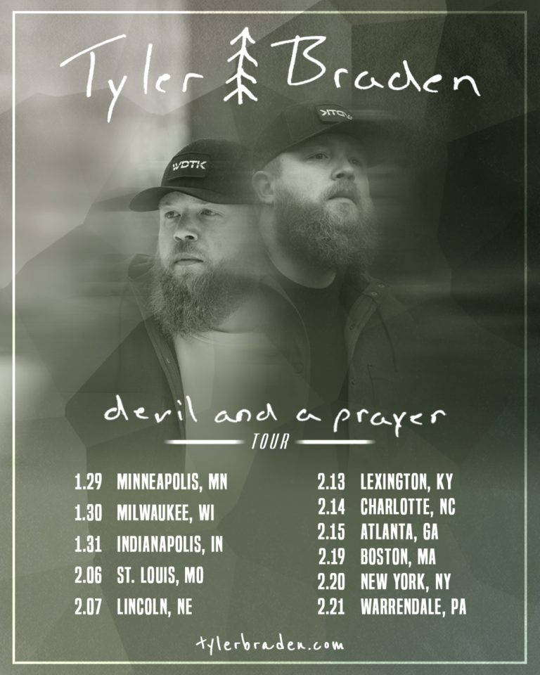 Country-Rock Star Tyler Braden Extends His ‘Devil and a Prayer’ Tour with New 2026 Dates