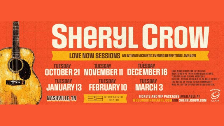 Sheryl Crow Announces Acoustic ‘Love Now Sessions’ at Nashville’s Woolworth Theatre