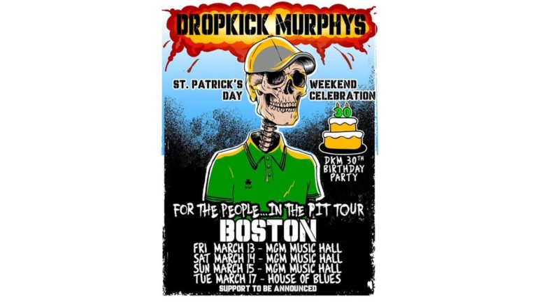 Dropkick Murphys Announce 2026 St. Patrick’s Day Boston Shows and 30th Anniversary Celebration