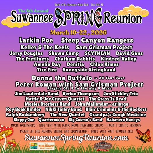 Suwannee Spring Reunion Announces Massive Lineup For 2026 And The Festival Is Going To Be Epic