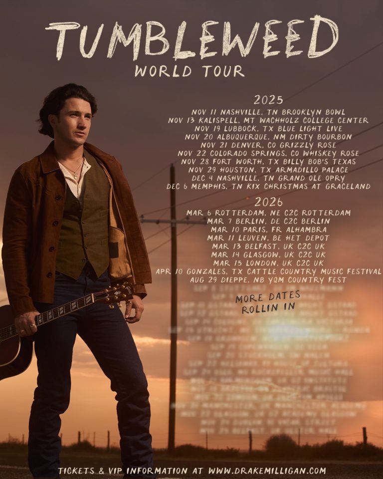 Drake Milligan Releases New Album ‘Tumbleweed’ And Launches World Tour