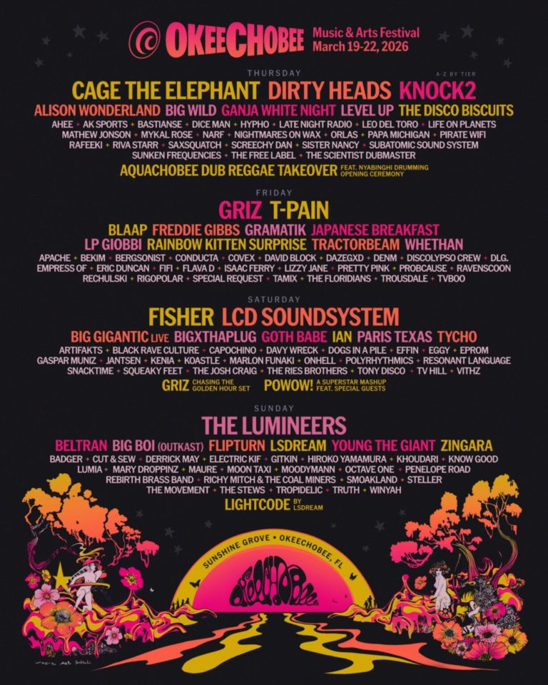 Okeechobee Music and Arts Festival Expands Its 2026 Lineup With Cage The Elephant, Knock 2, And LCD Soundsystem