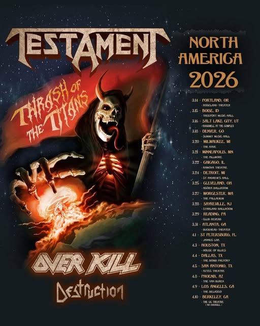 Testament Brings The “Thrash Of The Titans” To The United States