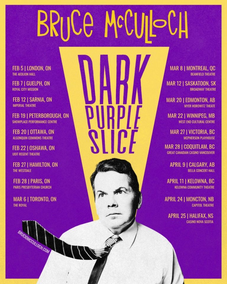 BRUCE MCCULLOCH Announces Cross-Canada Tour For Acclaimed One-Person Show ‘Dark Purple Slice’