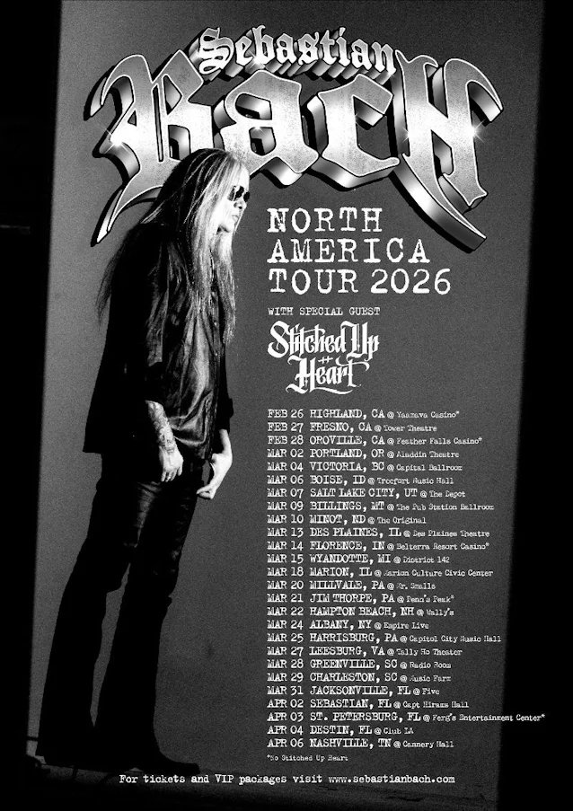 SEBASTIAN BACH Announces Headlining Tour “The Party Never Ends”