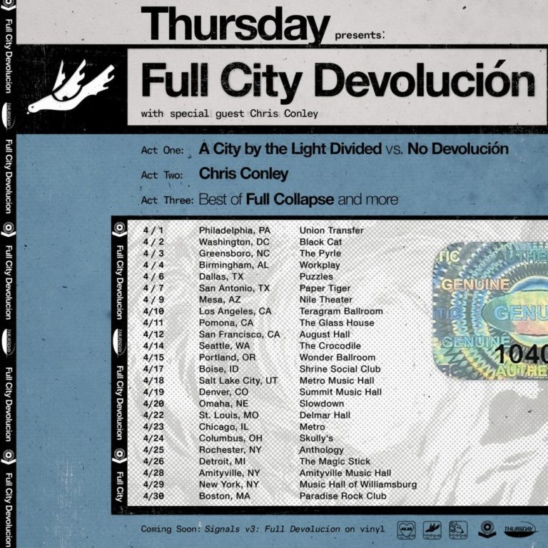 Thursday Announce Full City Devolución Tour Honoring Three Album Milestones