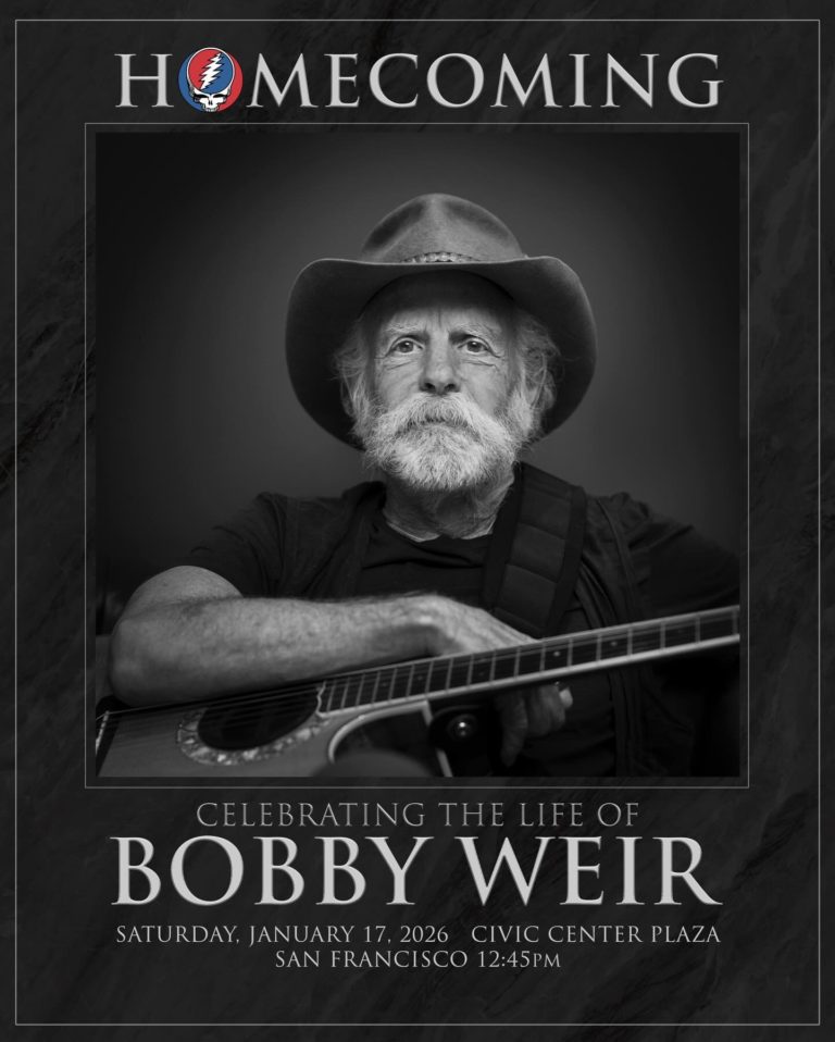 San Francisco Hosts “Homecoming: Celebrating The Life Of Bobby Weir” This Saturday At Civic Center Plaza