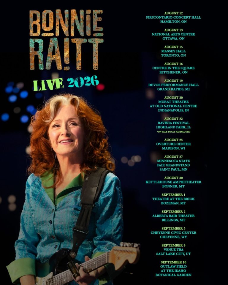 Bonnie Raitt Extends 2026 Tour With New Dates Through Late Summer