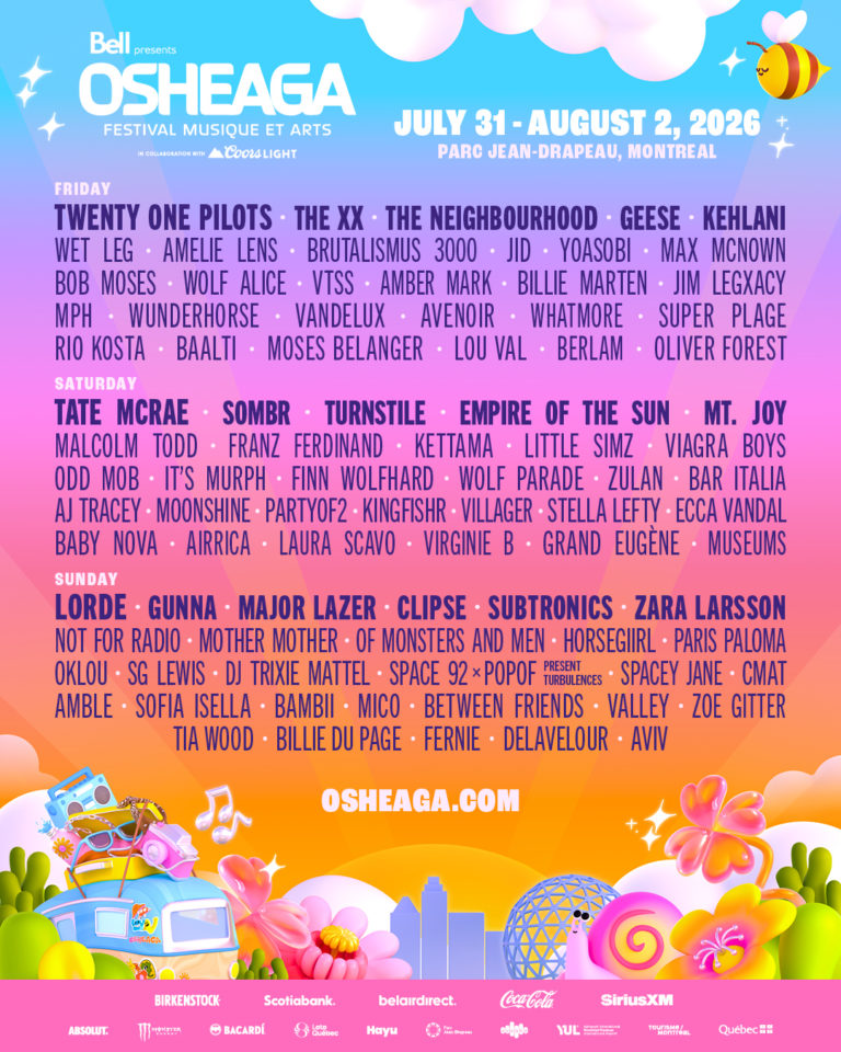 THE FULL LINEUP FOR OSHEAGA 2026 IS HERE! TWENTY ONE PILOTS, TATE McRAE, LORDE & MORE