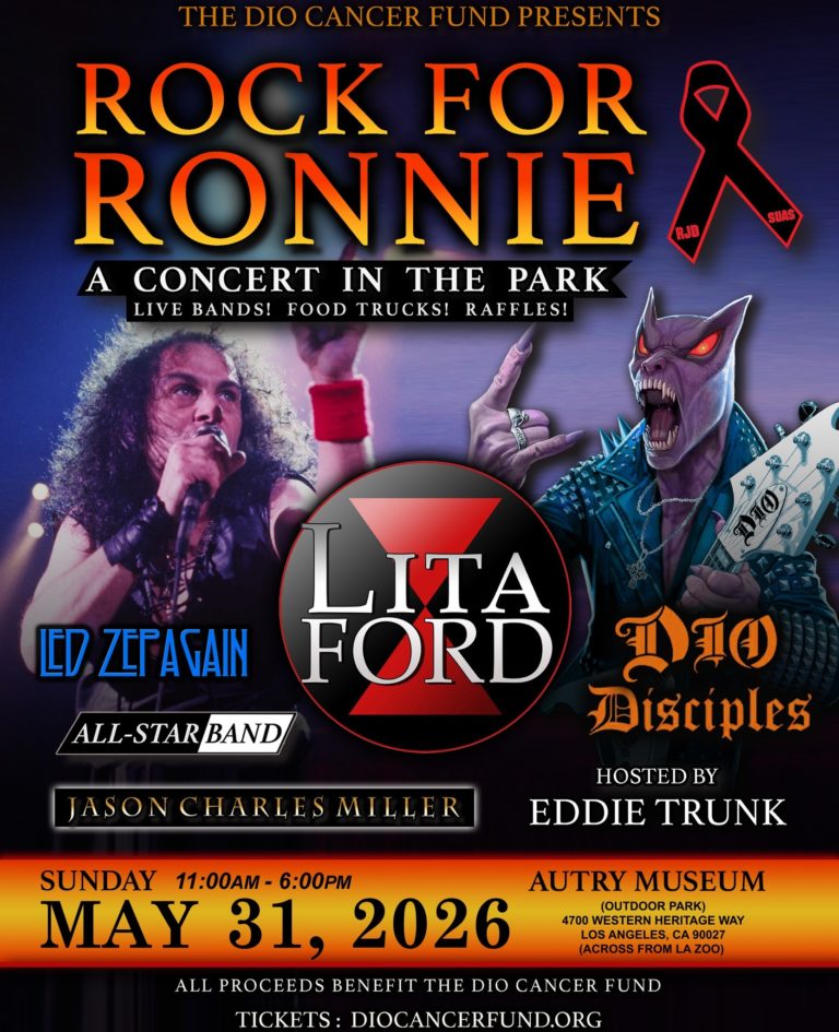 Lita Ford And Dio Disciples To Headline “Rock For Ronnie” Benefit In Griffith Park
