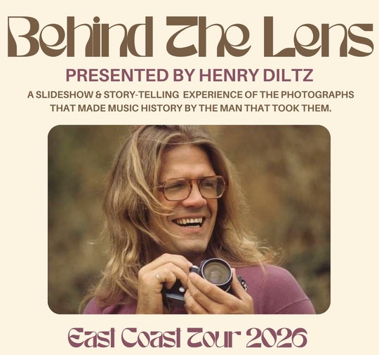 Legendary Rock Photographer Henry Diltz Announces 2026 “Behind The Lens” East Coast Tour