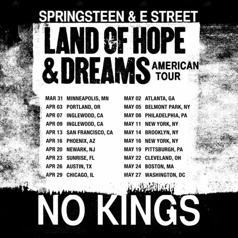 Bruce Springsteen And The E Street Band’s ‘Land Of Hope And Dreams’ American Tour Announced For Spring 2026