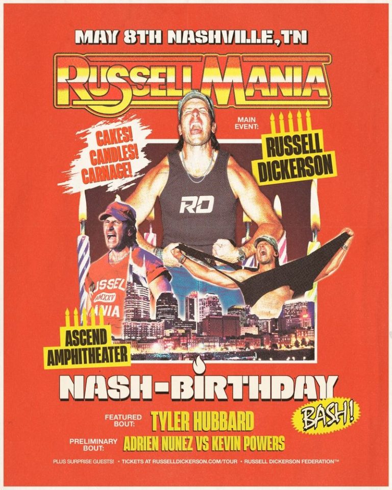 Russell Dickerson Announces Nashville Birthday Bash At Ascend Amphitheater May 8