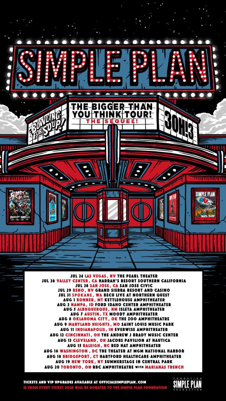 Simple Plan Celebrates 25th Anniversary With ‘Bigger Than You Think Tour – The Sequel!’