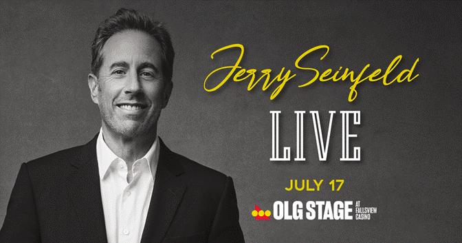 Comedy Legend Jerry Seinfeld Returns To OLG Stage At Fallsview Casino This July