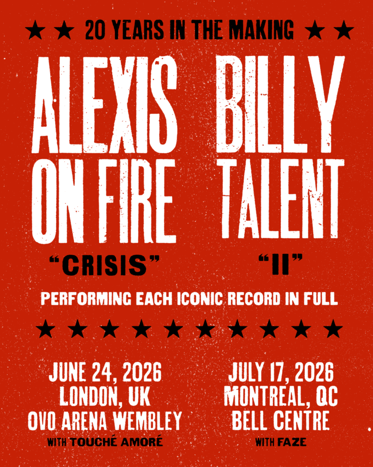 Canadian Rock Icons Alexisonfire And Billy Talent Announce Special Anniversary Tour