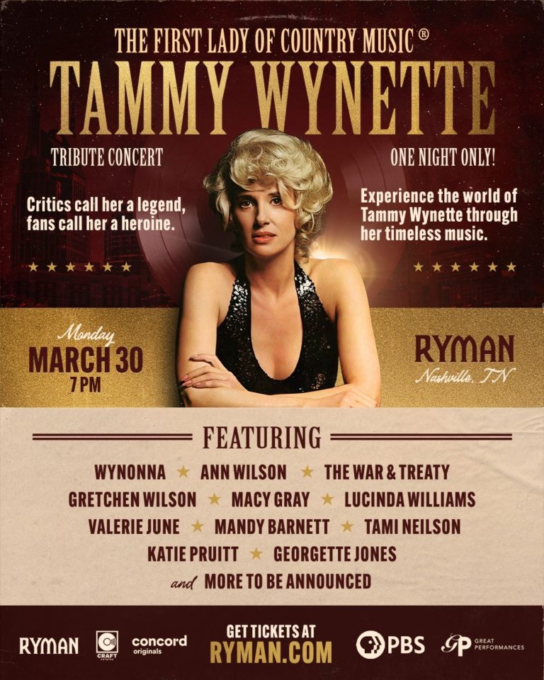 All-Star Tammy Wynette Tribute Concert Set For March 30th At The Ryman