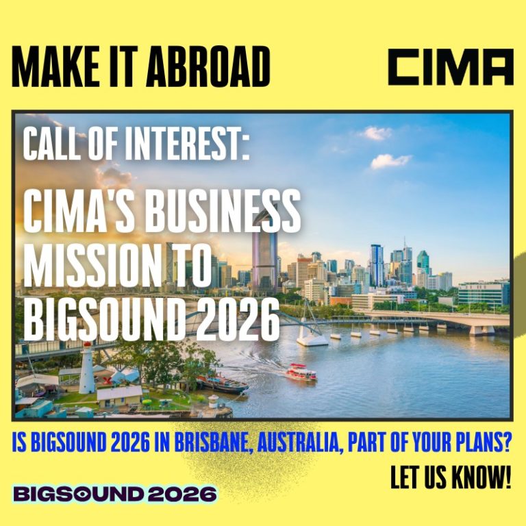 CIMA Is Taking Eight Canadian Music Companies to BIGSOUND 2026 in Brisbane This September