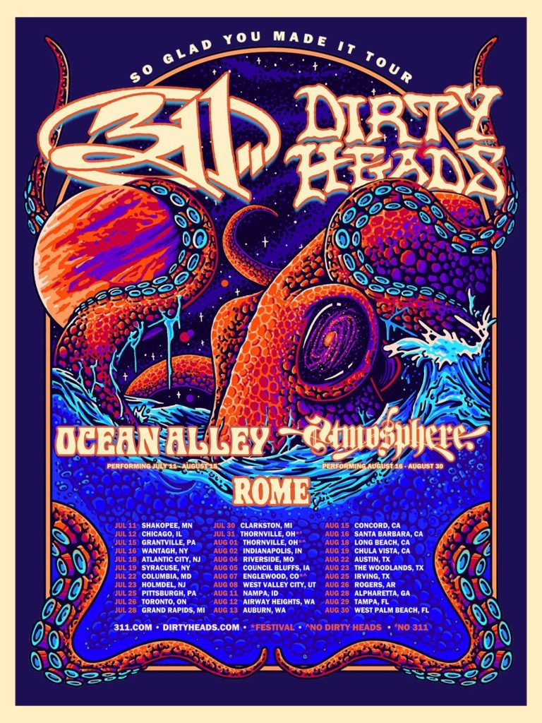 311 and Dirty Heads Announce Massive 2026 North American Co-Headline Summer Tour