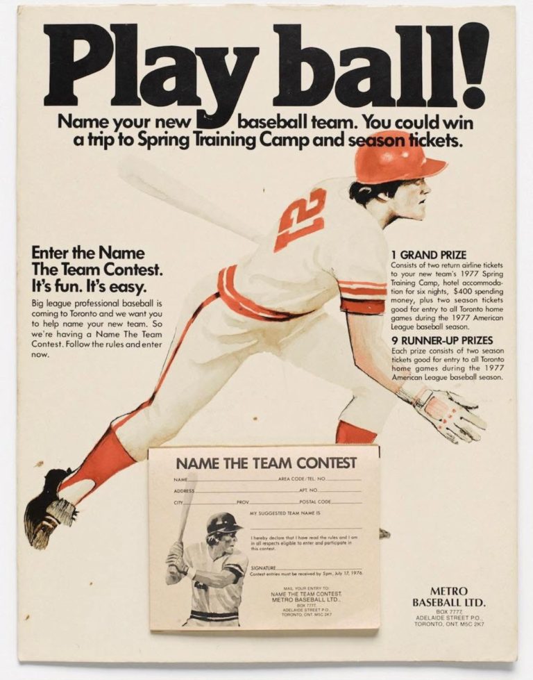 An Ad From 1976 Encouraging Fans To Name The New Toronto Baseball Team