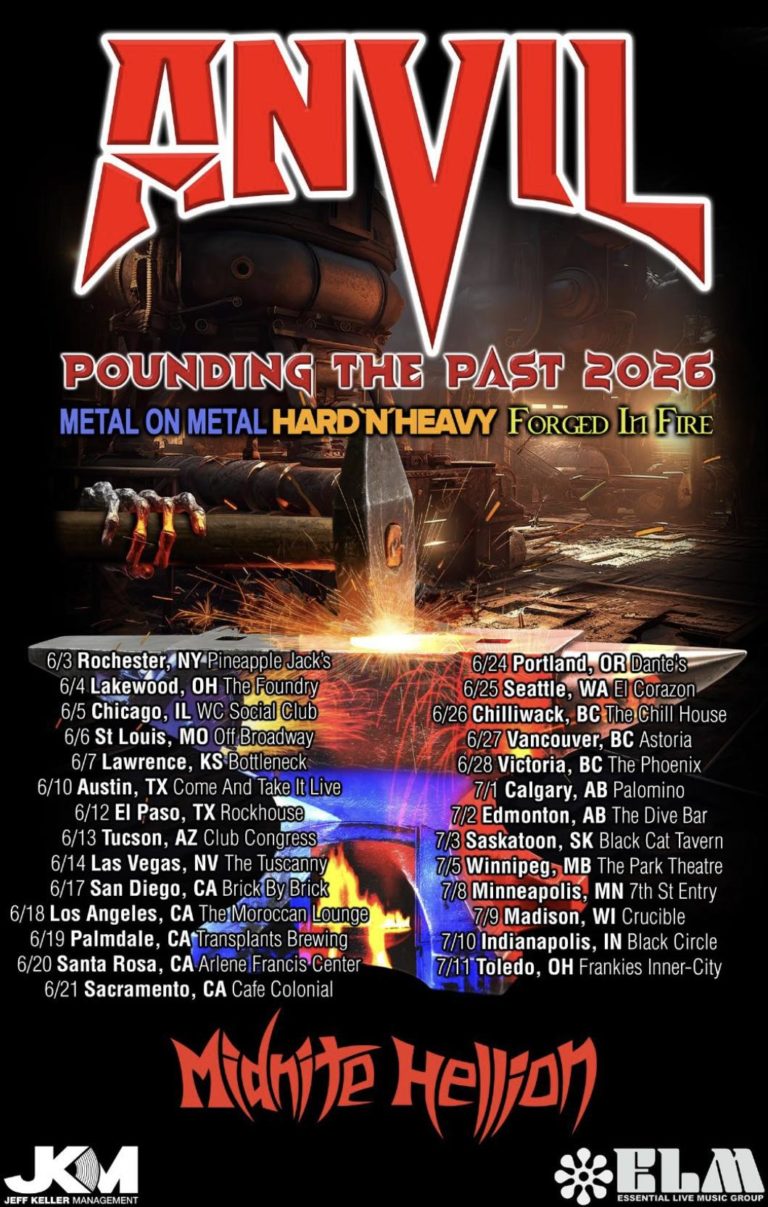 Canadian Metal Legends Anvil Hit the Road on the “Pounding the Past” North American Tour