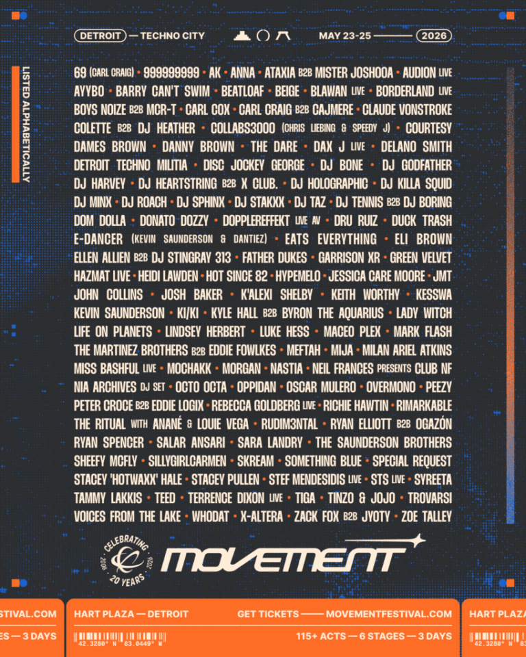 Movement Festival Marks 20 Years in Detroit With Carl Cox, Dom Dolla, and Sara Landry