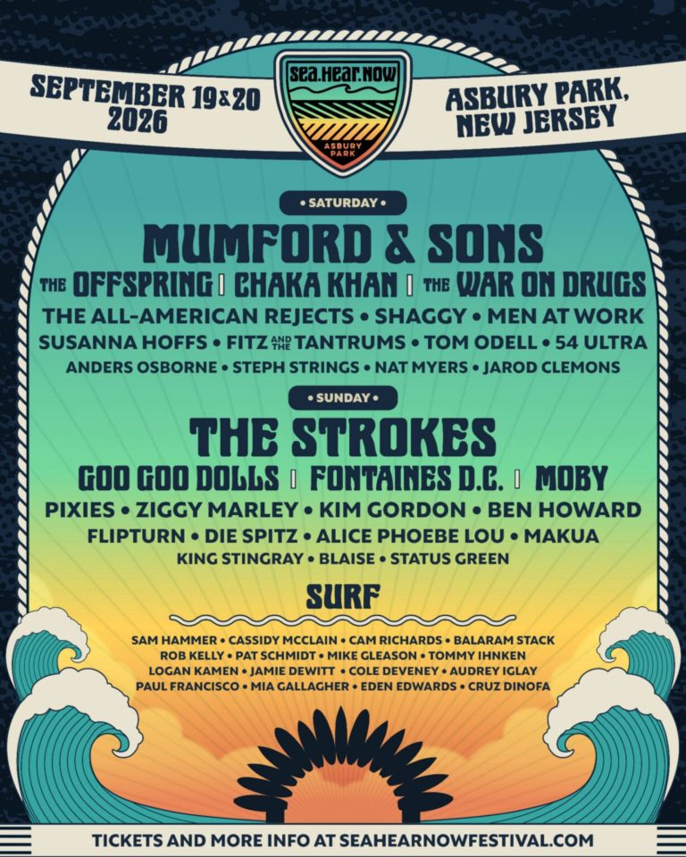 Mumford & Sons And The Strokes Head A Stacked Sea.Hear.Now Festival Lineup In Asbury Park