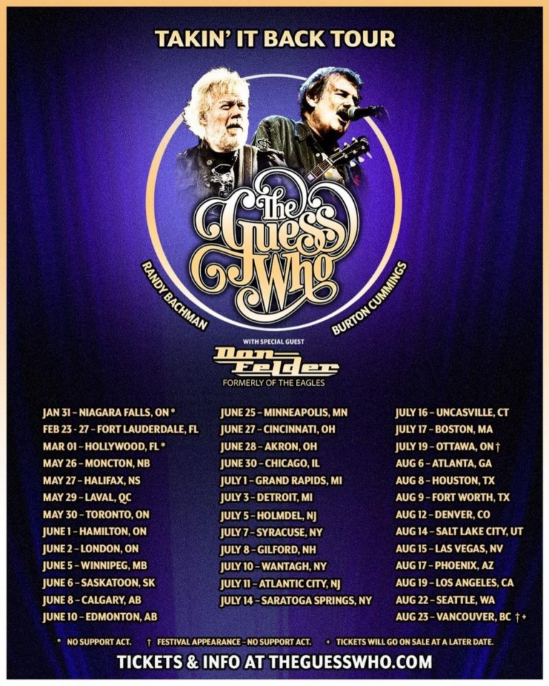 The Guess Who Reunite For “Takin’ It Back” Tour Across North America