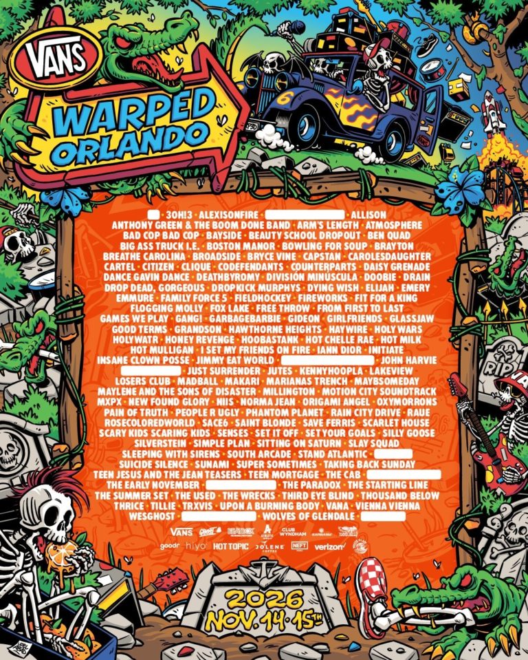Vans Warped Tour Reveal Massive Orlando Lineup For 2026 Finale