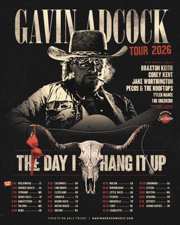 Country Maverick Gavin Adcock Takes “The Day I Hang It Up Tour” Across 27 Cities This Year