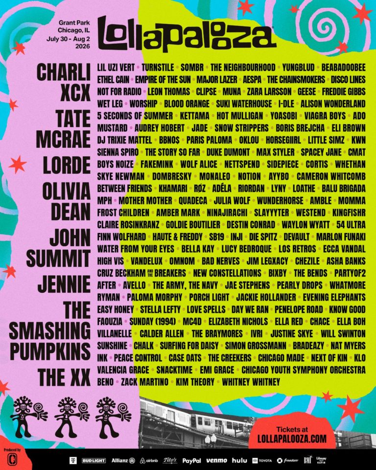 Charli XCX And Lorde Lead Lollapalooza 2026 Takeover