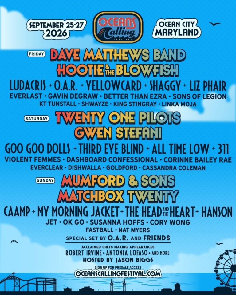 Dave Matthews Band And Twenty One Pilots Lead Oceans Calling 2026 Festival In Ocean City