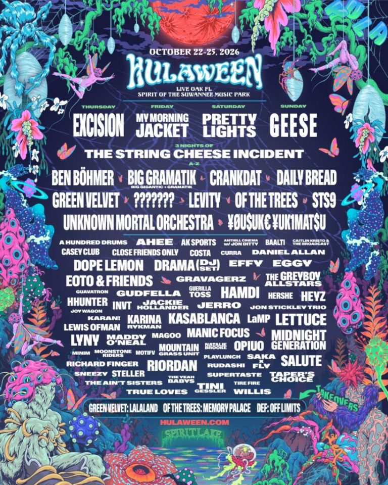 Suwannee Hulaween 2026 Returns With Pretty Lights, My Morning Jacket and Three Nights of String Cheese