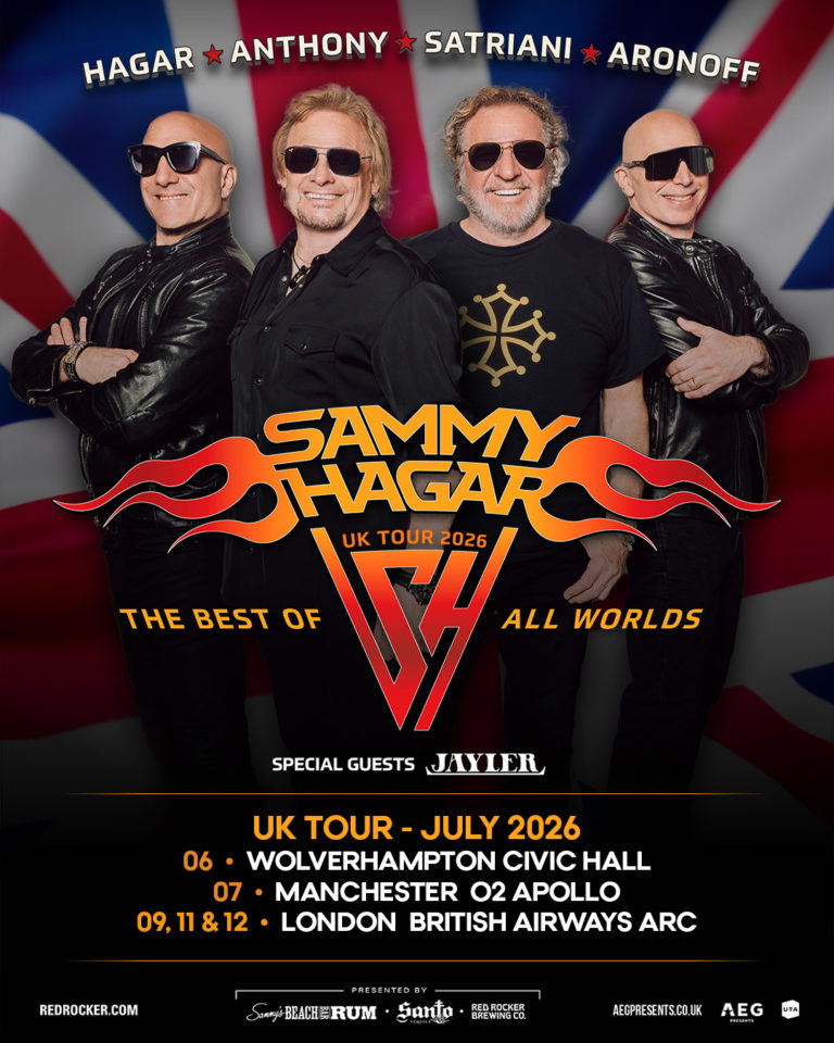 Sammy Hagar Returns to the UK for First Tour Since 1996 With Three-Night London Run at New British Airways ARC