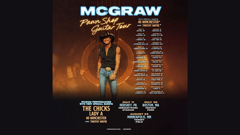 Tim McGraw Takes the “Pawn Shop Guitar Tour” to Stadiums With The Chicks and Lady A