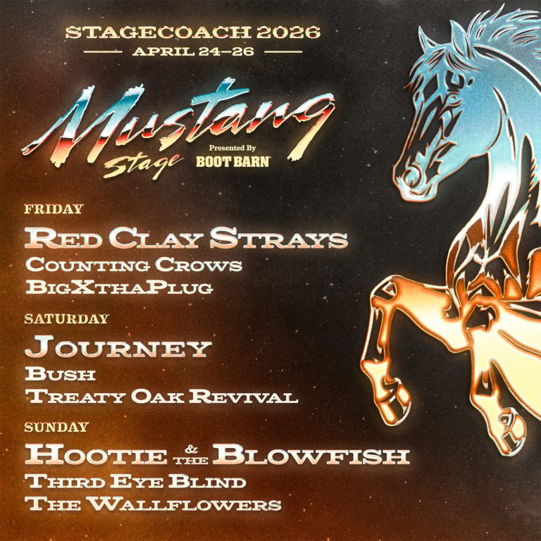 Stagecoach Unveils Genre-Defying Mustang Stage Lineup Featuring Journey, Hootie & The Blowfish, and Red Clay Strays