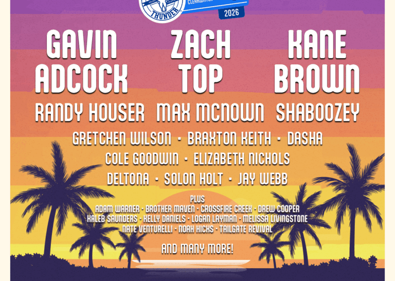 Country Thunder Florida Makes a Bold Move to Clearwater’s Coachman Park With Kane Brown, Zach Top, and Gavin Adcock