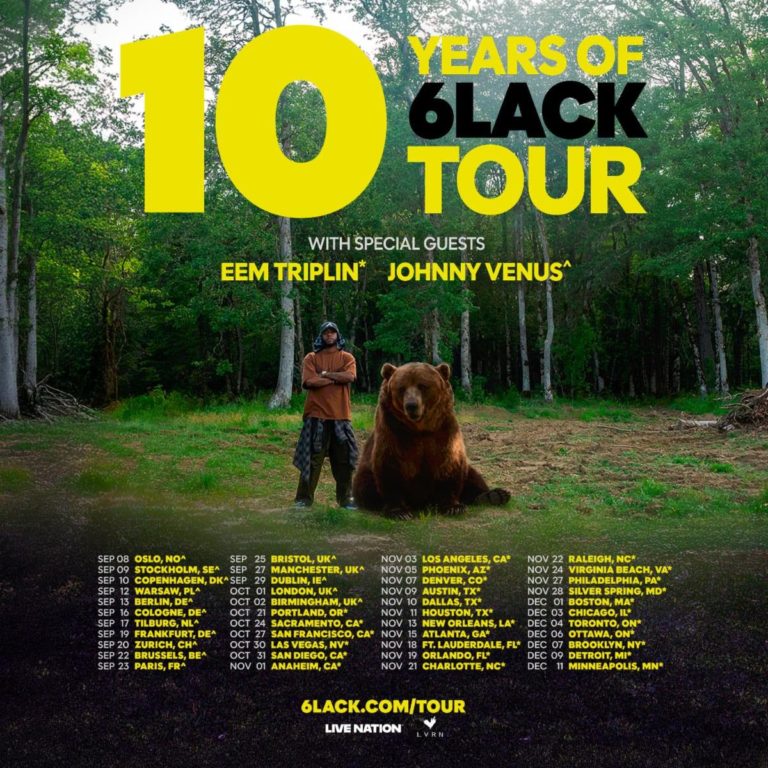 6LACK Celebrates a Decade of Music With a Global Tour and New Album ‘Love Is The New Gangsta’