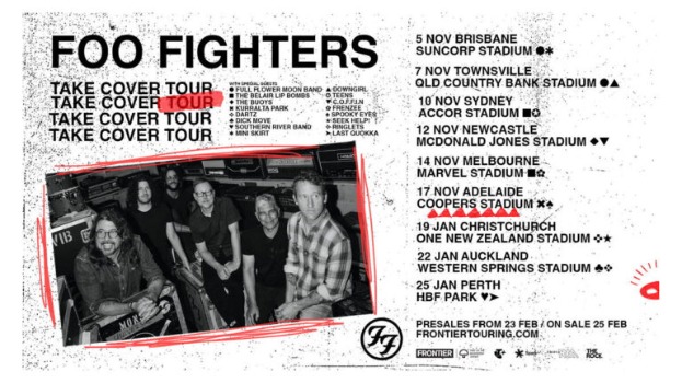 Foo Fighters Bring the Take Cover Tour to Australia and New Zealand This November
