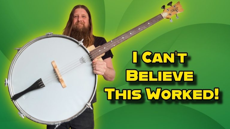 YouTube Builder Not a Luthier Turns an Old Bass Drum Into a Massive Bass Banjo