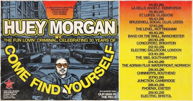Huey Morgan Brings 30 Years of ‘Come Find Yourself’ Back to the UK This October