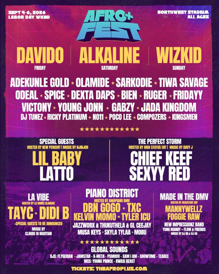 Wizkid, Davido, and Alkaline Headline Afro Plus Fest 2026 as Festival Expands to Three Days in Prince George’s County